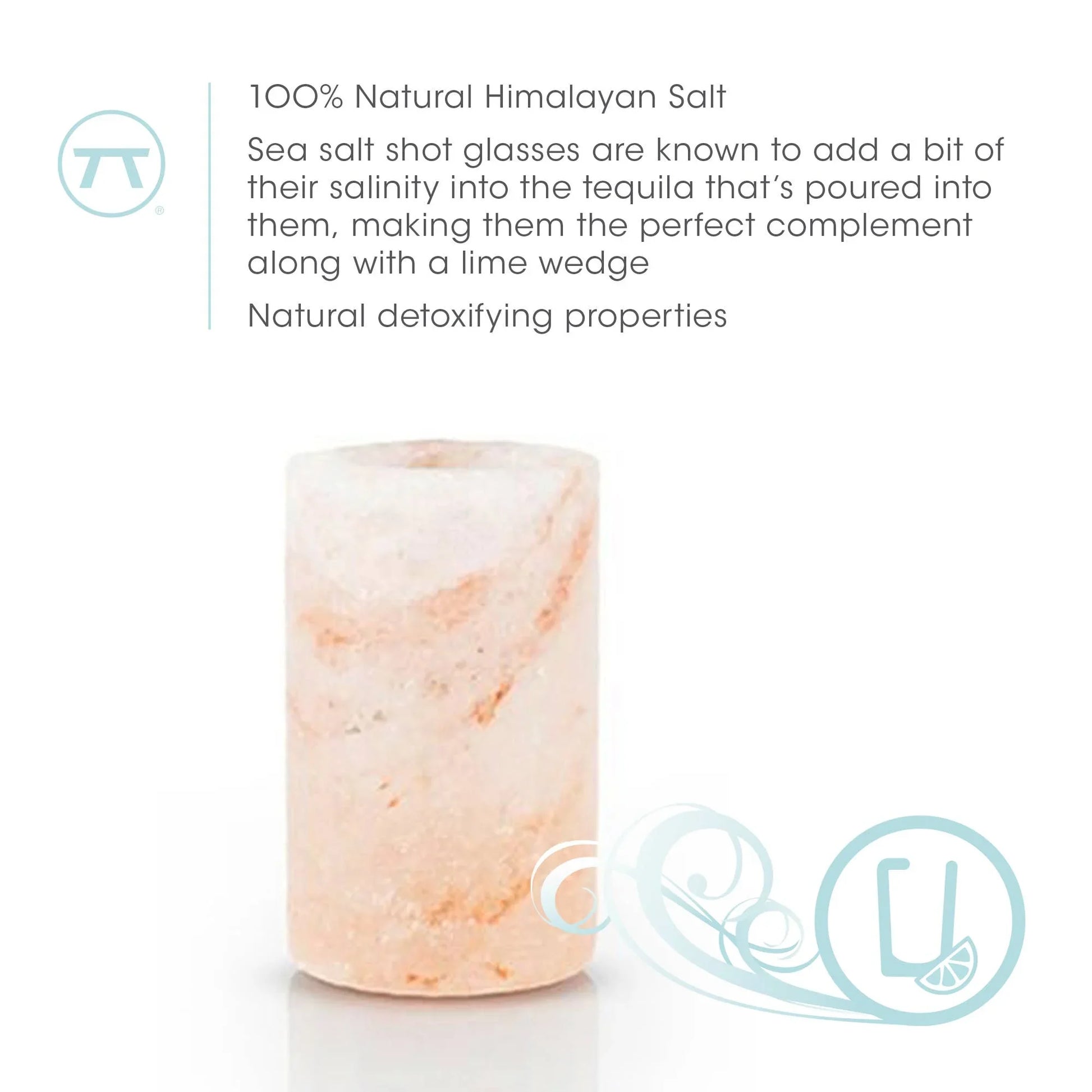 Himalayan Pink Salt Drinking Glasses, Set 4, 1-ounce - Marcel’s Culinary Experience