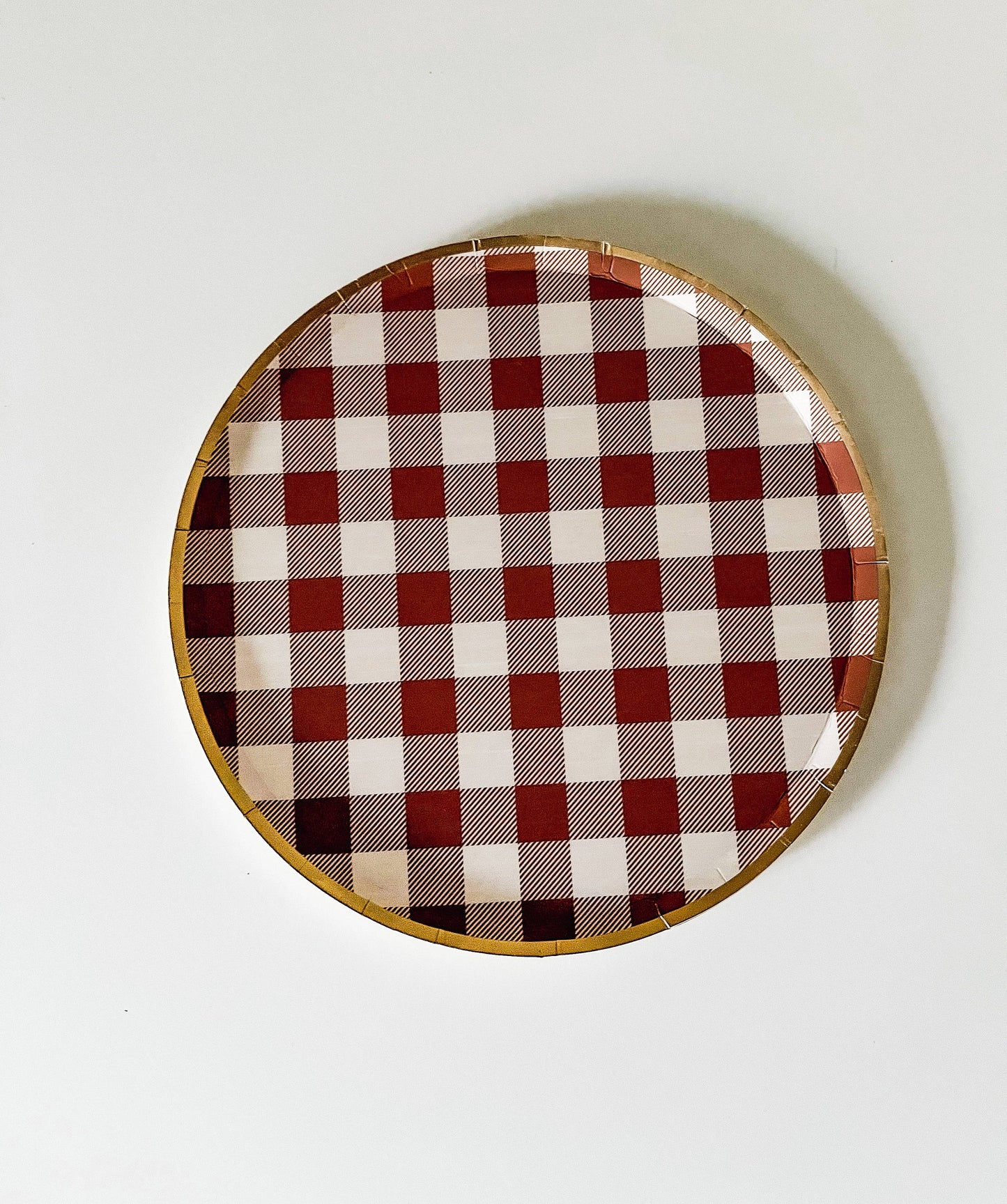 Fall Plaid Plate (8pcs)
