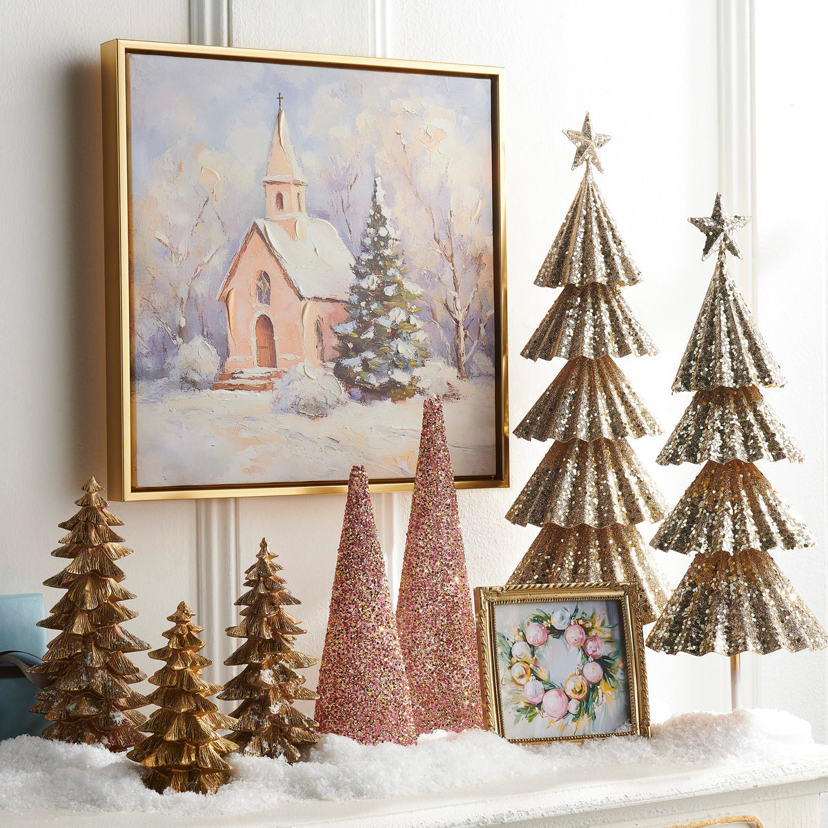 Gold Glitter Trees