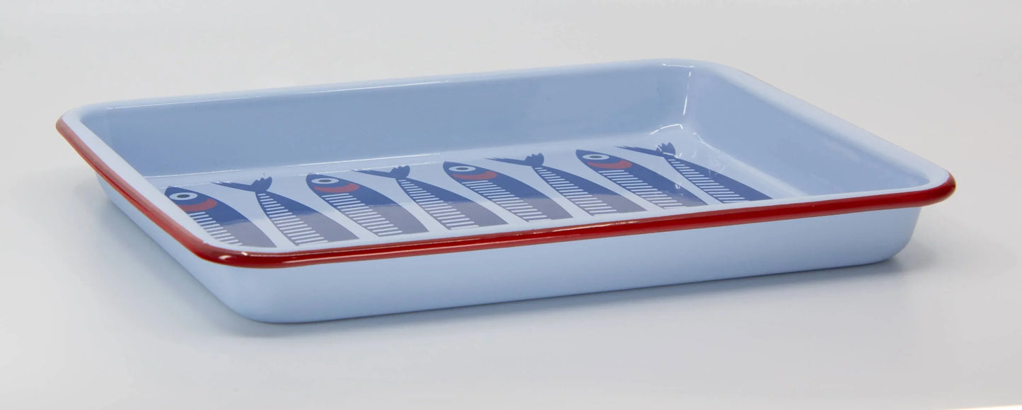 Mur by Ayca x CCH Anchovies Small Rectangle Tray, Red Rim