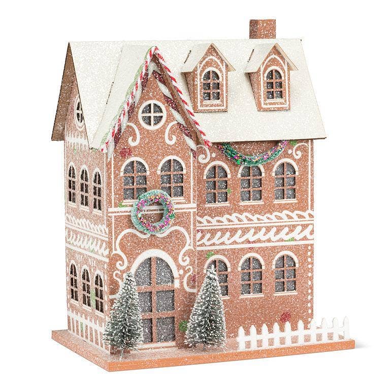 Large LED Light Gingerbread Mansion