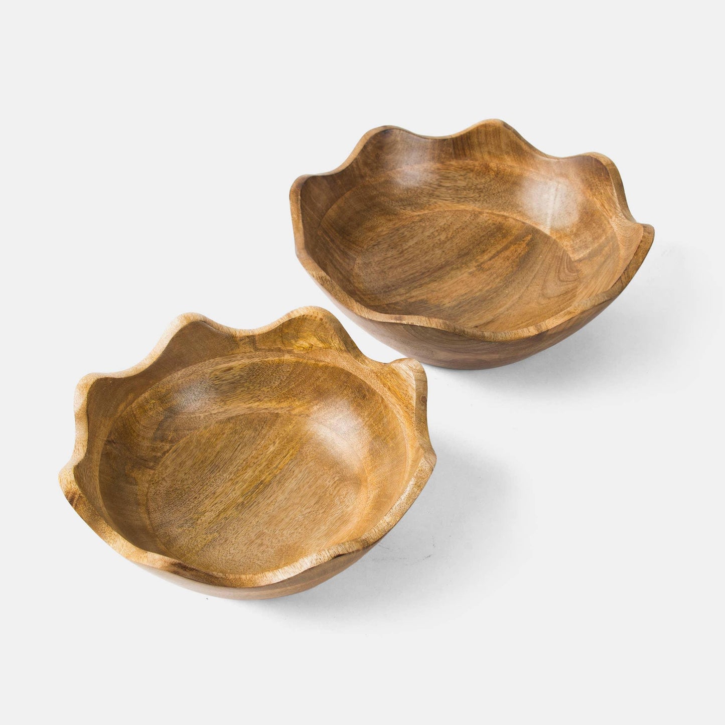 Scalloped Wooden Bowls - Marcel’s Culinary Experience