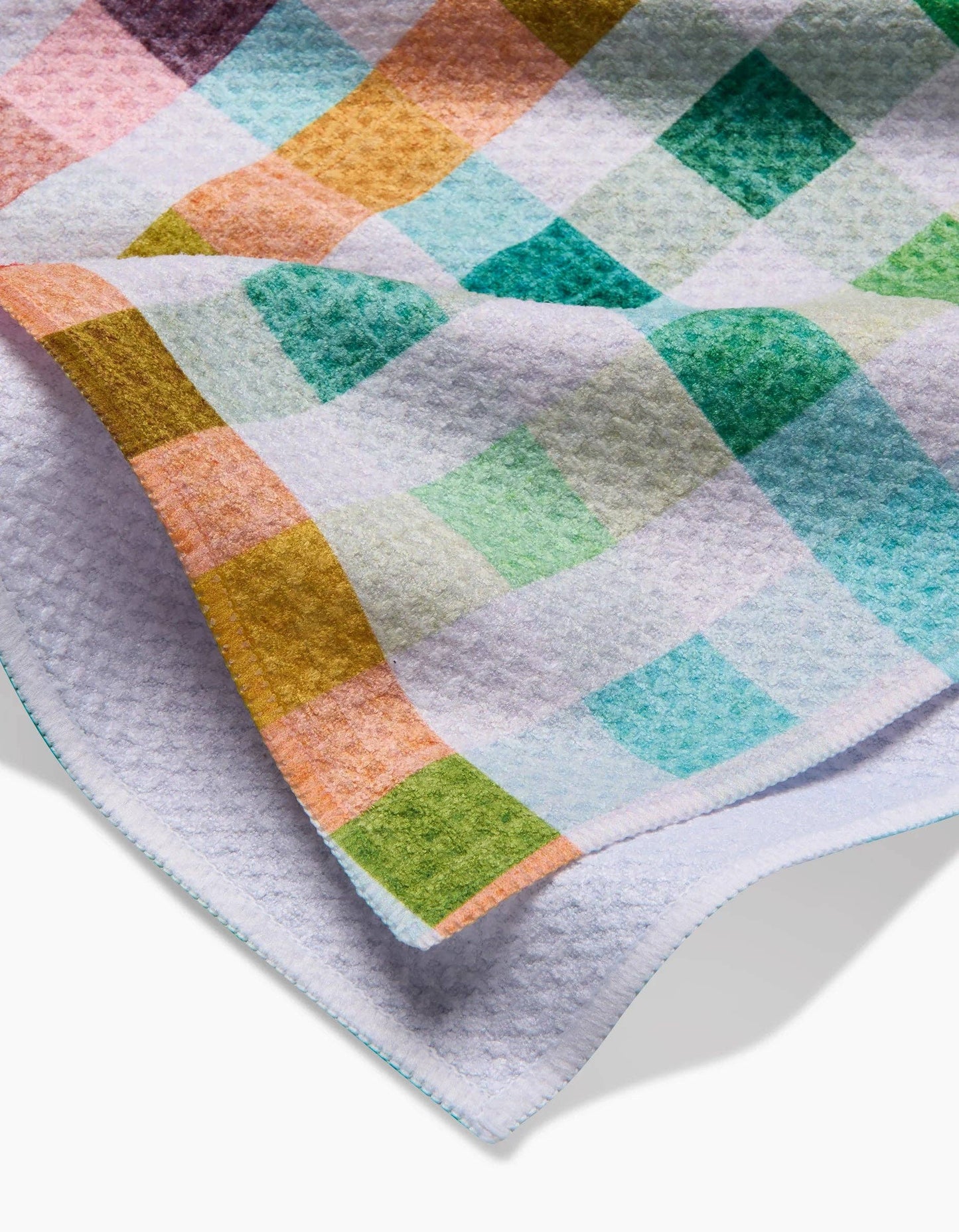 Geometry Woven Spring Plaid Tea Towel