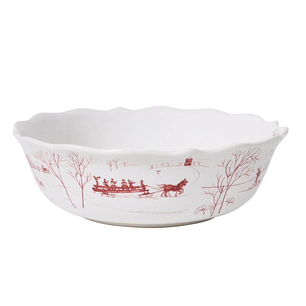 Juliska Country Estate Winter Frolic 11" Serving Bowl - Ruby