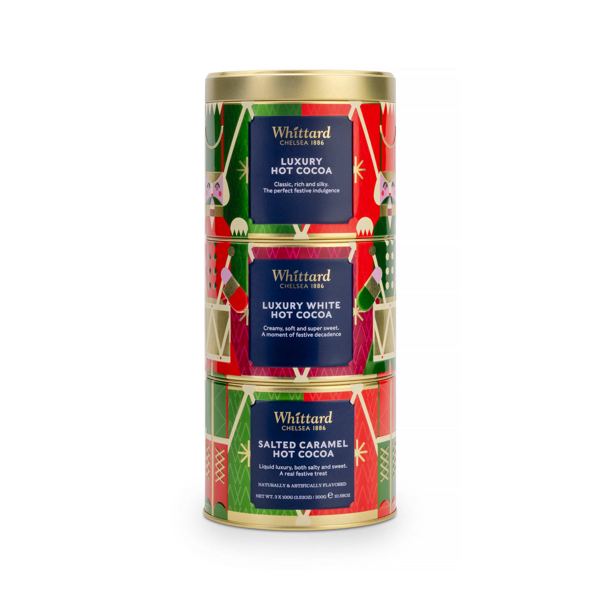 Whittard Hot Chocolate Stacking Tin 3x 3.53oz