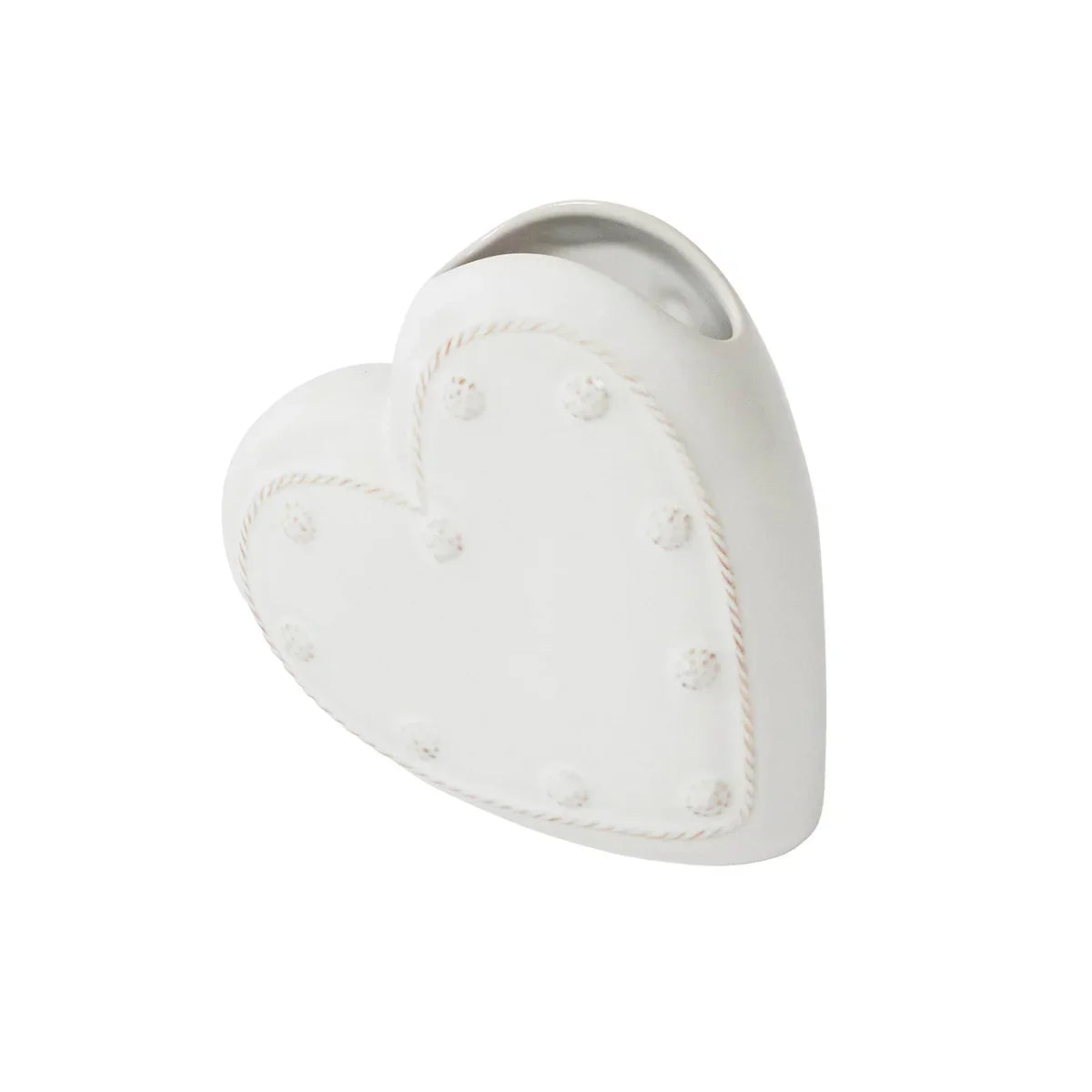 Juliska Berry & Thread 6" Heart Vase - Whitewash