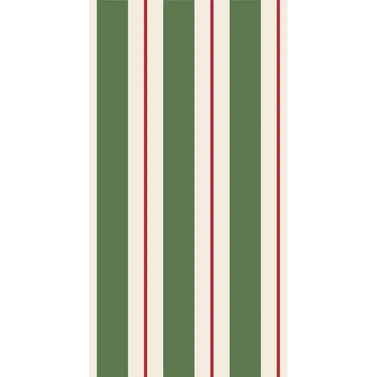 Hester and Cook Green & Red Awning Stripe Guest Napkin - Marcel’s Culinary Experience
