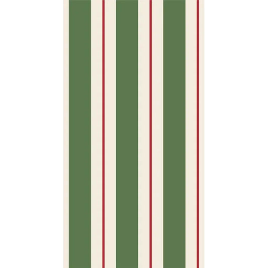 Hester and Cook Green & Red Awning Stripe Guest Napkin - Marcel’s Culinary Experience