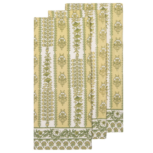 Couleur Nature Avignon Pistache Tea Towels - Hand-Printed Kitchen Towels