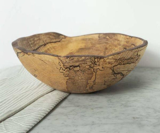 Peterman's 10" SPALTED MAPLE OVAL BOWL - Marcel’s Culinary Experience
