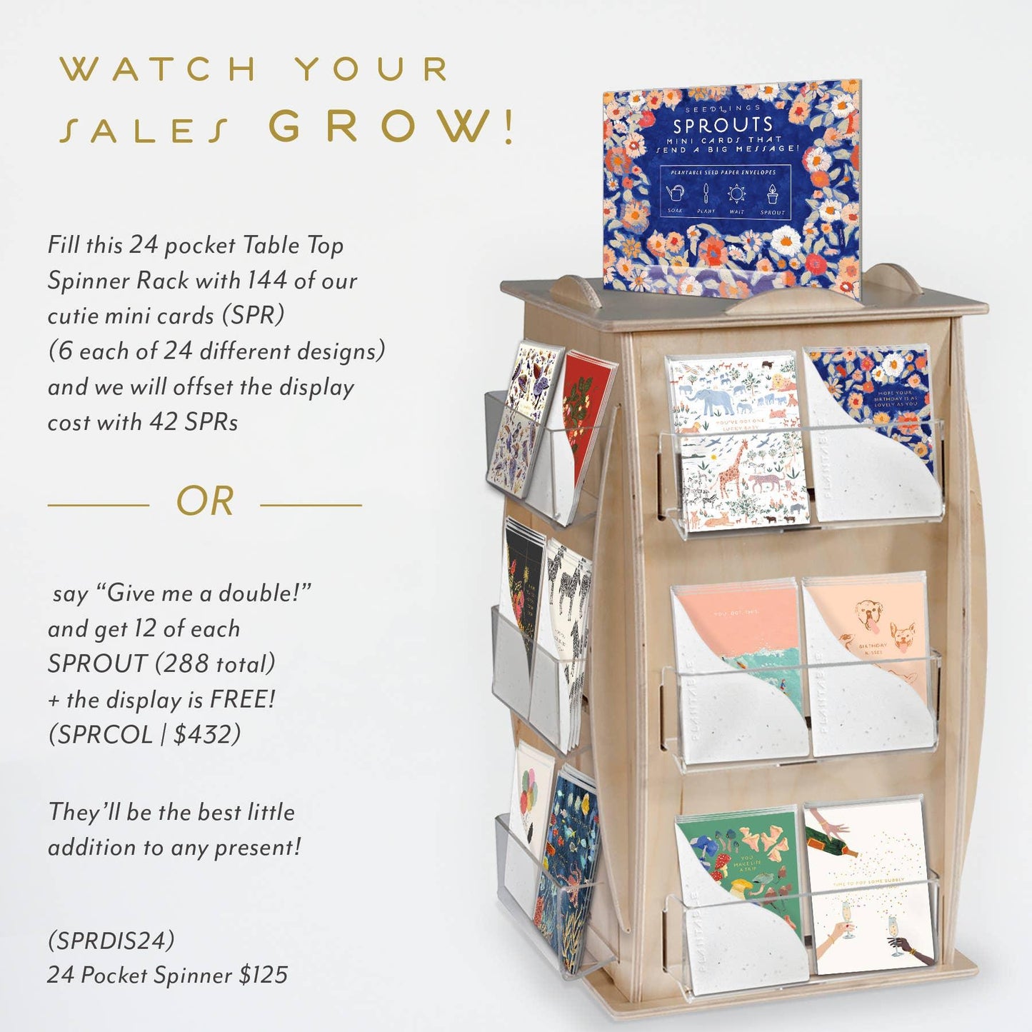 Birthday Slice Sprout - Birthday Mini Greeting Card - Marcel’s Culinary Experience