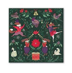 Beverage Napkin 12 Days Green - Marcel’s Culinary Experience