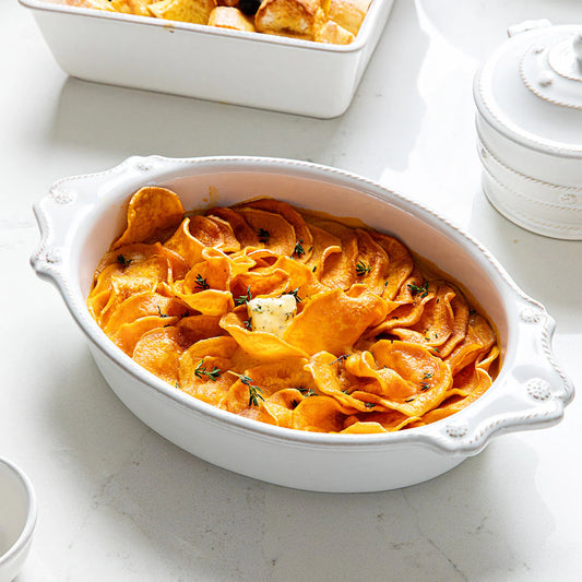 Juliska Berry & Thread 13" Oval Baker - Whitewash