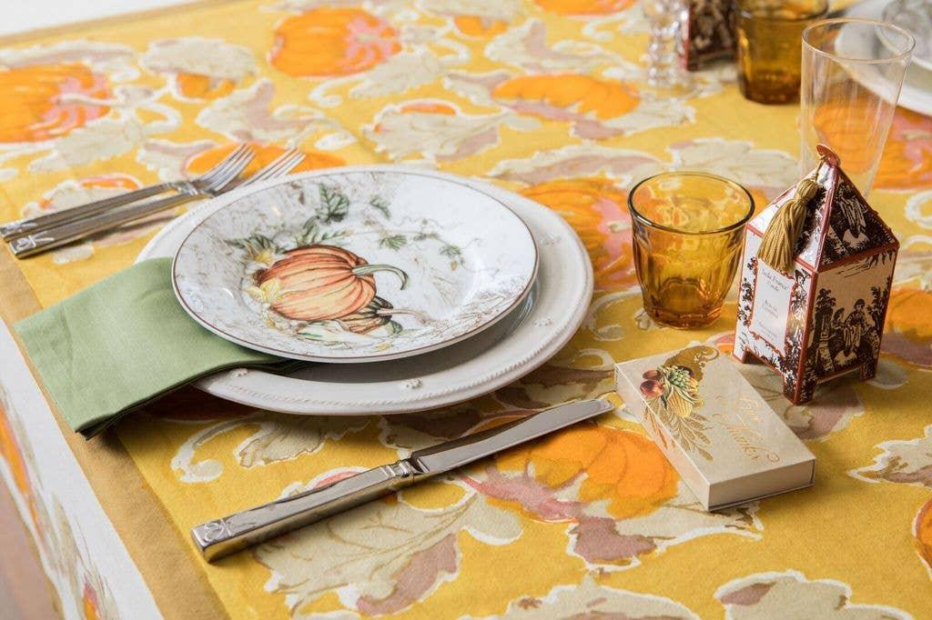 Pumpkin Orange & Mustard Tablecloths - Marcel’s Culinary Experience