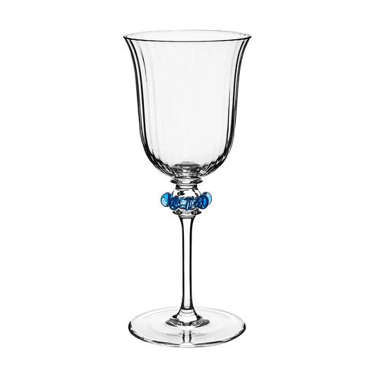 Juliska Nell Ruffle Wine Glass, Chambray