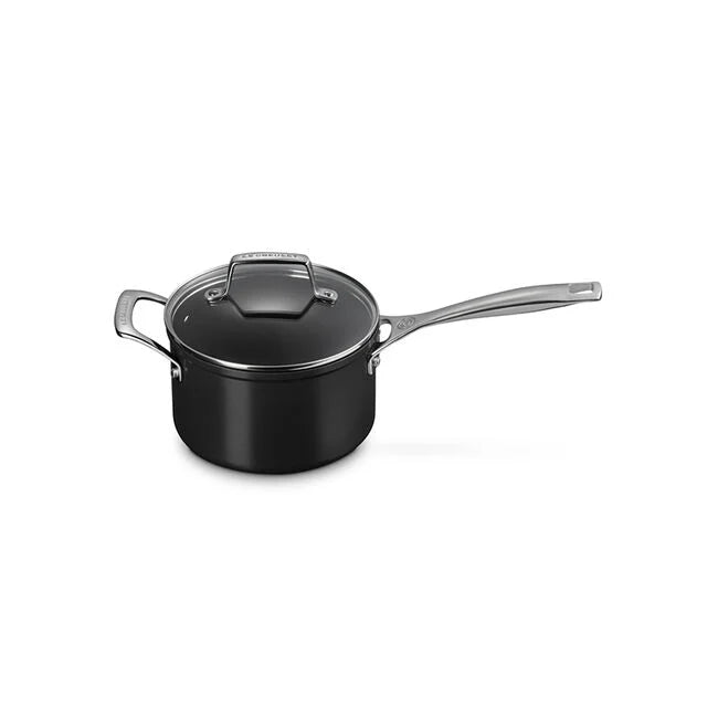 Le Creuset Essential Non-stick Ceramic Saucepan with Glass Lid - 3 Qt.