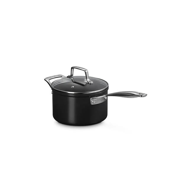 Le Creuset Essential Non-stick Ceramic Saucepan with Glass Lid - 3 Qt.