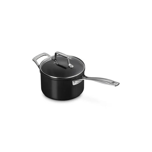 Le Creuset Essential Non-stick Ceramic Saucepan with Glass Lid - 3 Qt.