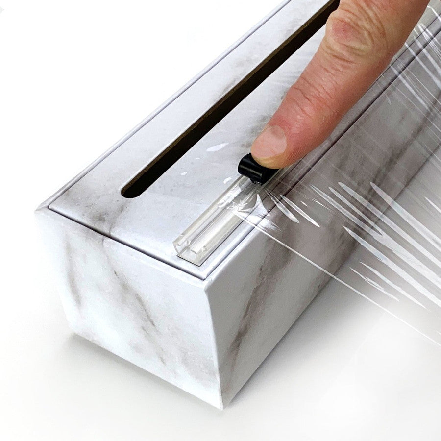 Chicwrap Carrara Marble Plastic Wrap Dispenser