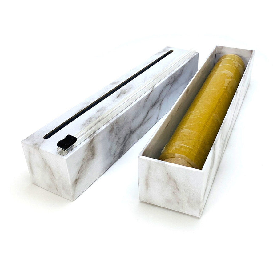 Chicwrap Carrara Marble Plastic Wrap Dispenser