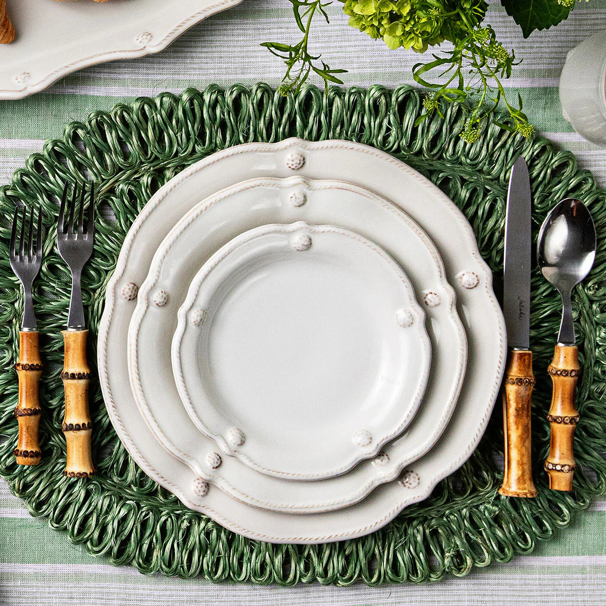 Juliska Berry & Thread Flared Side/Cocktail Plate - Whitewash