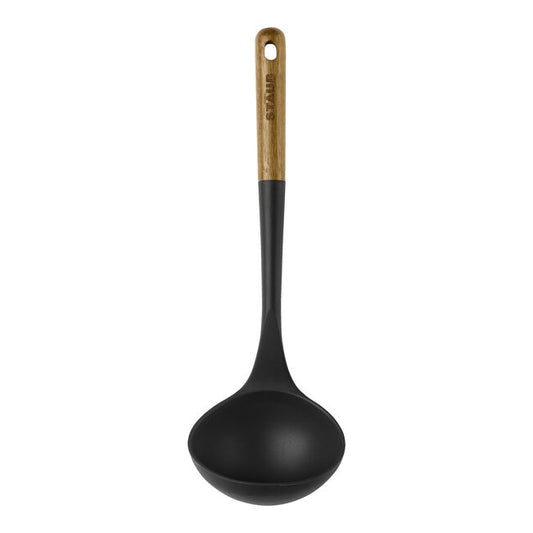 STAUB Silicone Soup Ladle with Acacia Wood Handle