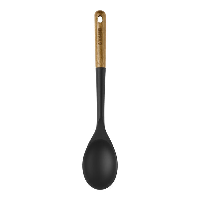 STAUB Silicone Serving Spoon with Acacia Wood Handle