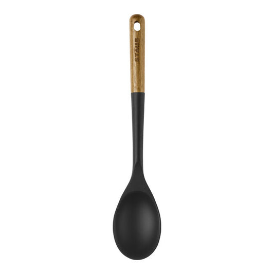 STAUB Silicone Serving Spoon with Acacia Wood Handle