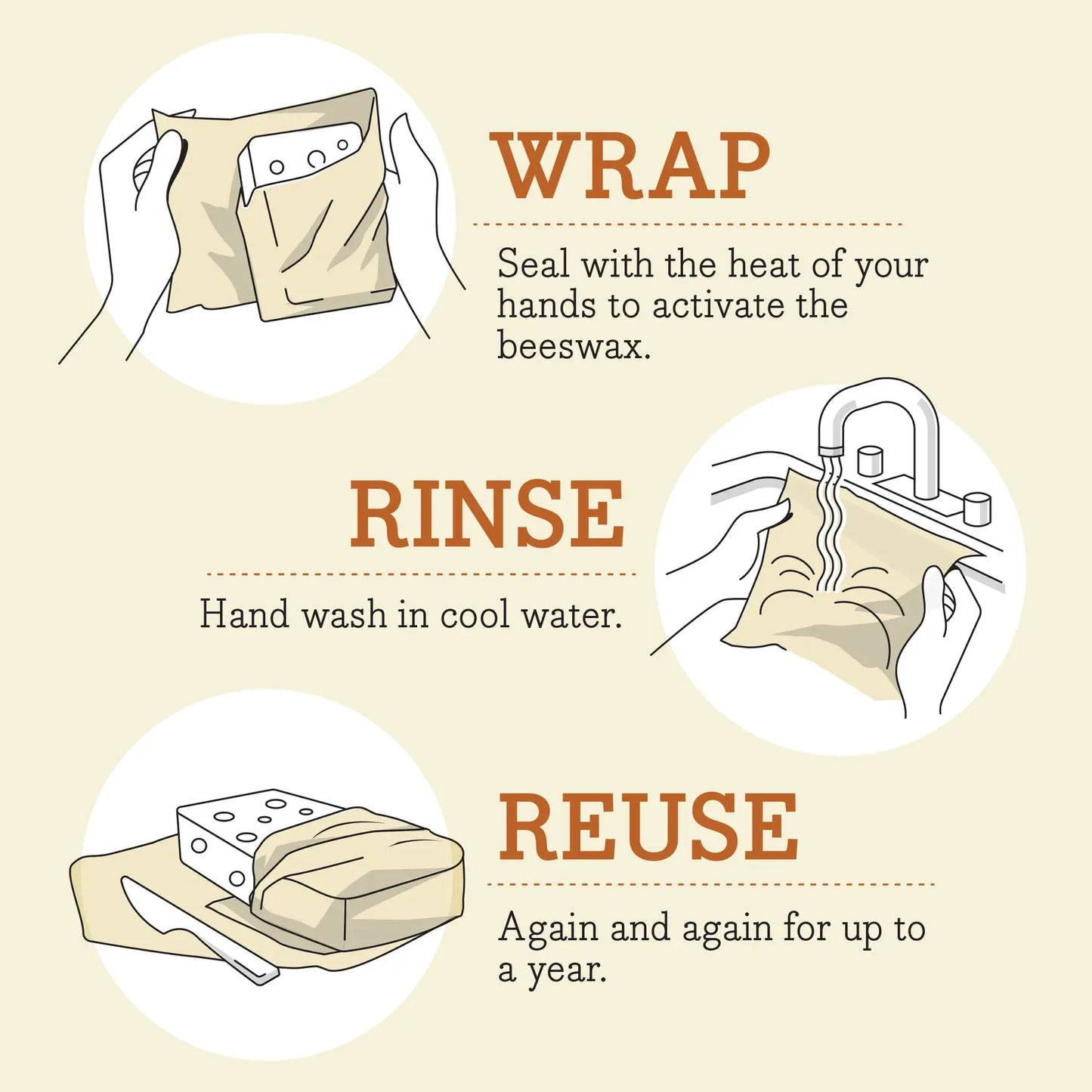 Bee's Wrap Reusable Beeswax Food Wrap Roll — Fresh Squeeze