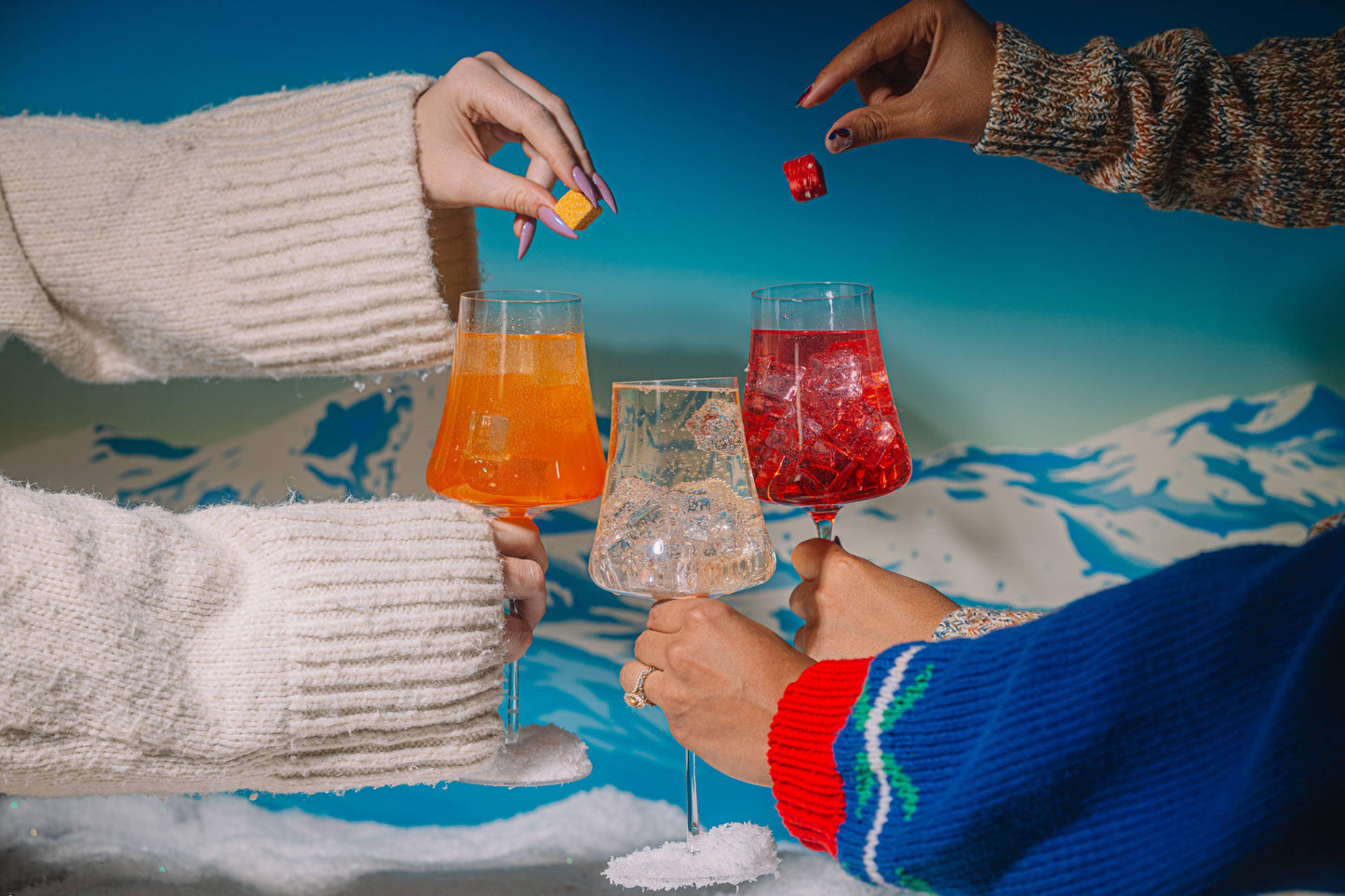 Après-Ski Spritzer Mixer Cube Trio for Champagne/Wine - Marcel’s Culinary Experience