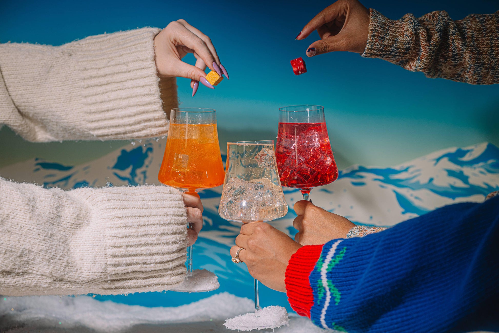 Après-Ski Spritzer Mixer Cube Trio for Champagne/Wine - Marcel’s Culinary Experience