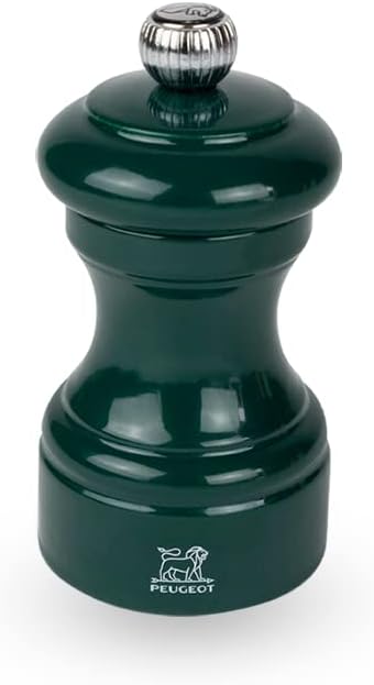 Peugeot Bistro Manual Pepper Mill in Forest Green Gloss Painted Wood - 4"