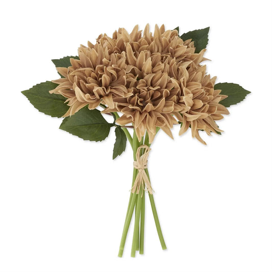 Tan Real Touch Mum Bundle (6 Stems) 12" - Marcel’s Culinary Experience