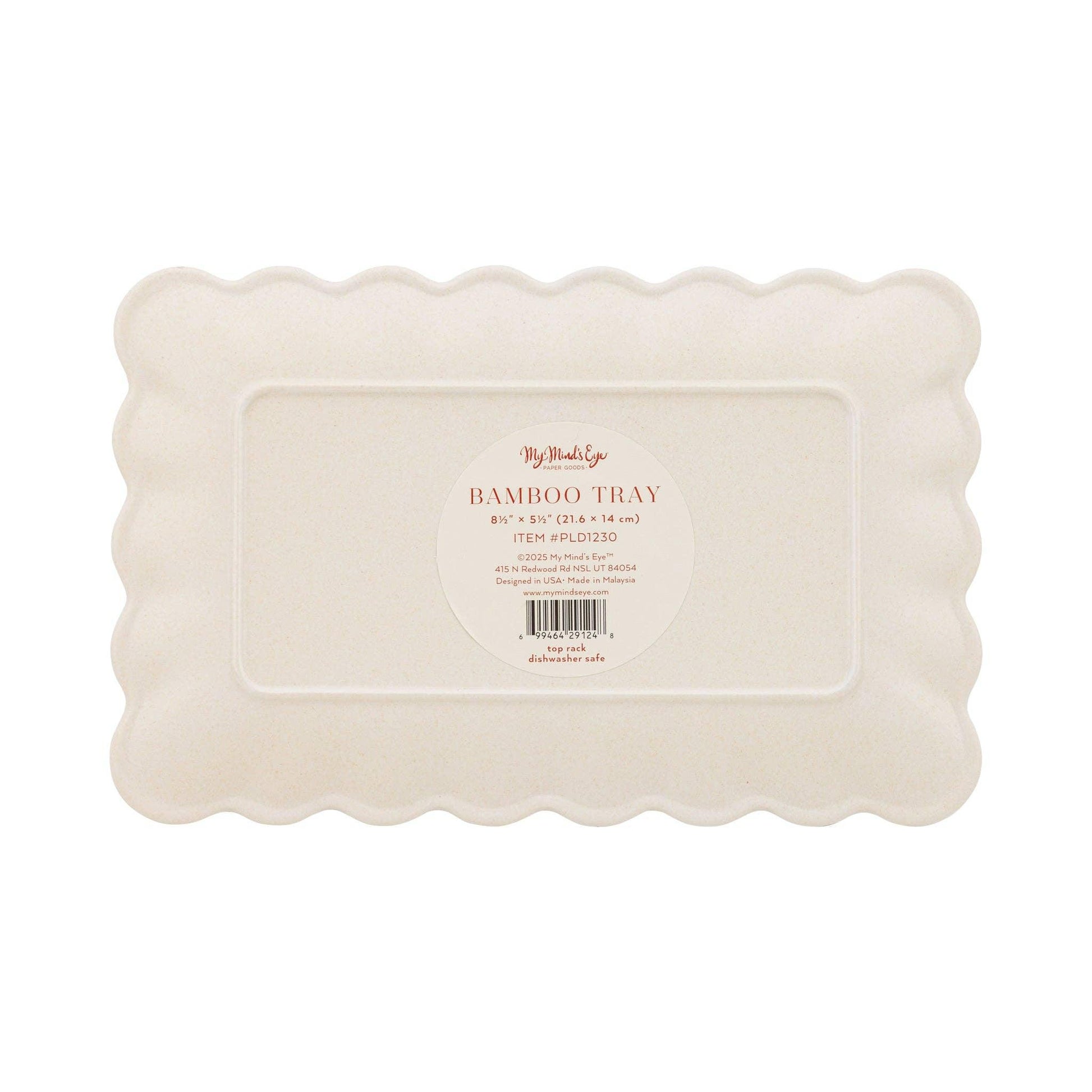 Plaid Bamboo Tray - Marcel’s Culinary Experience