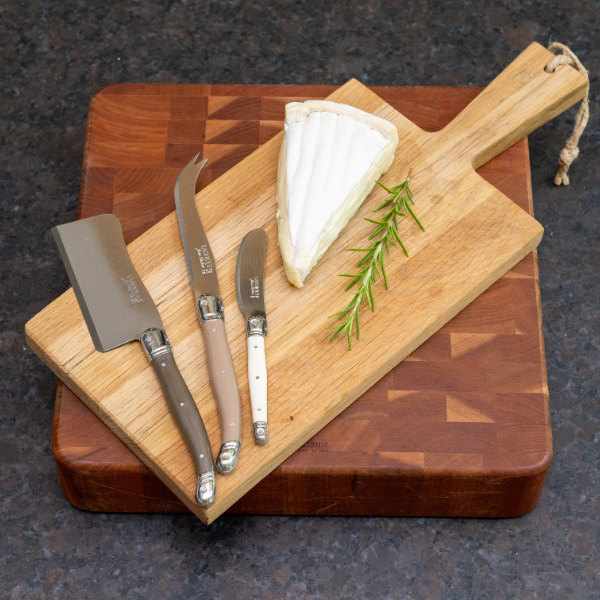 Jean Dubost 3-Piece Cheese Set with Linen Handles