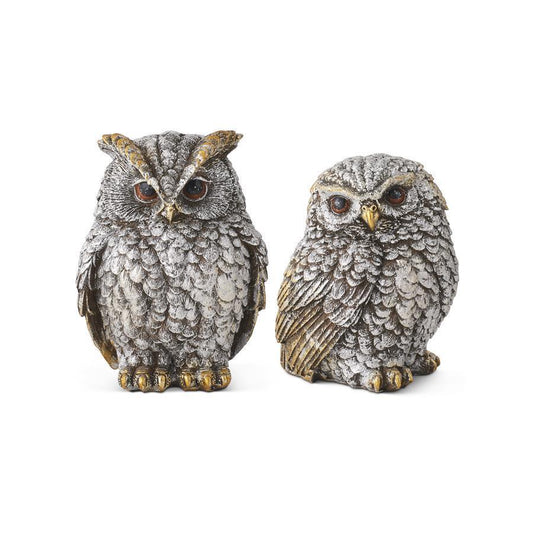 Assorted Silver and Gold Metallic Resin Owls - Marcel’s Culinary Experience