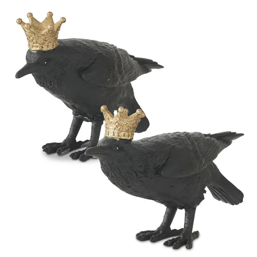 Black Resin Crows w/Gold Crown Black - Marcel’s Culinary Experience