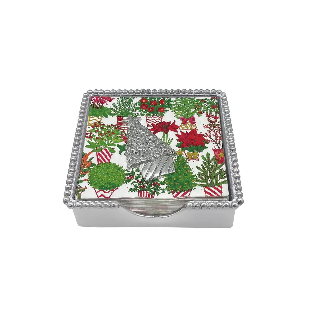 Topiary Christmas Tree Beaded Napkin Box - Marcel’s Culinary Experience