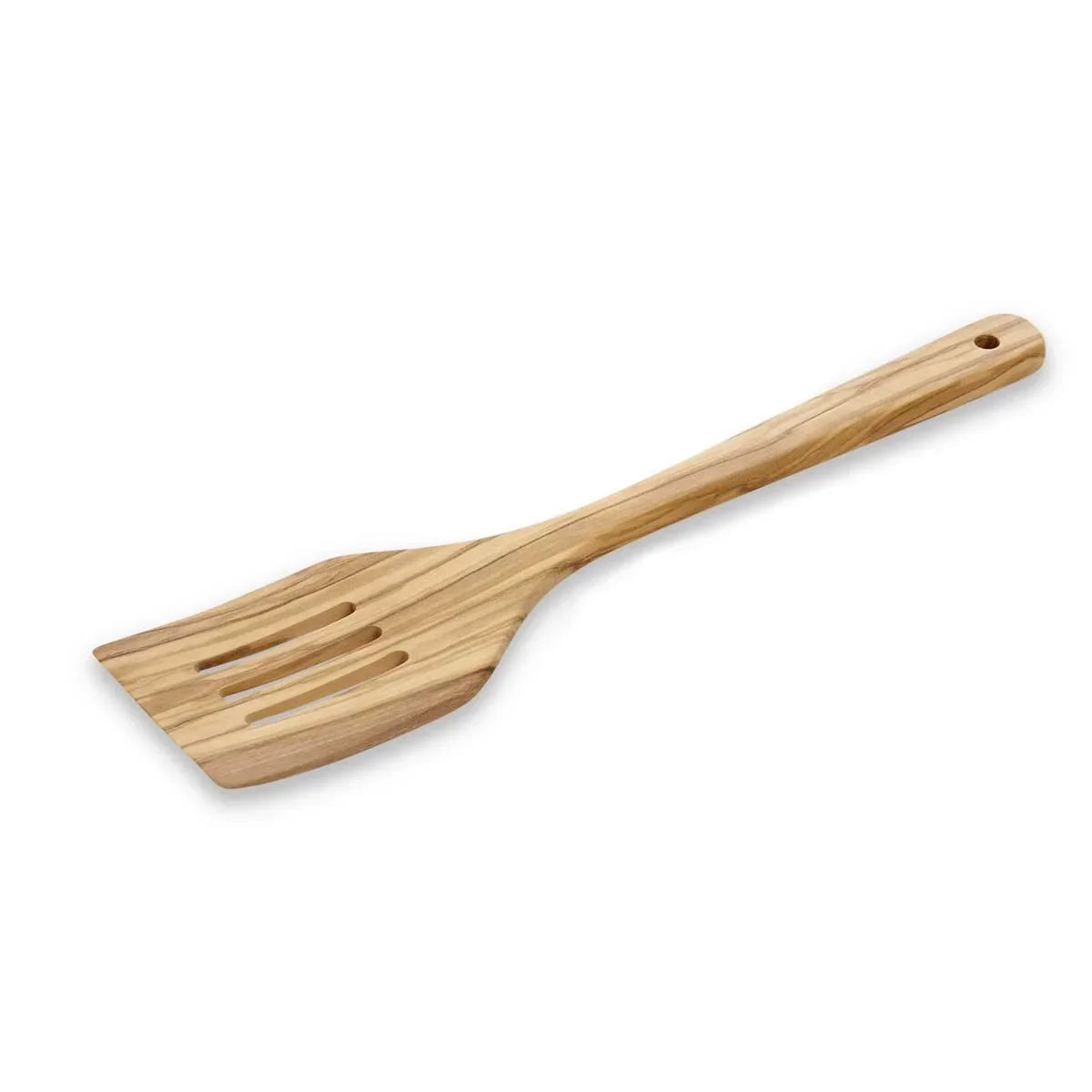 Italian Olivewood Slotted Turner, 12" - Marcel’s Culinary Experience