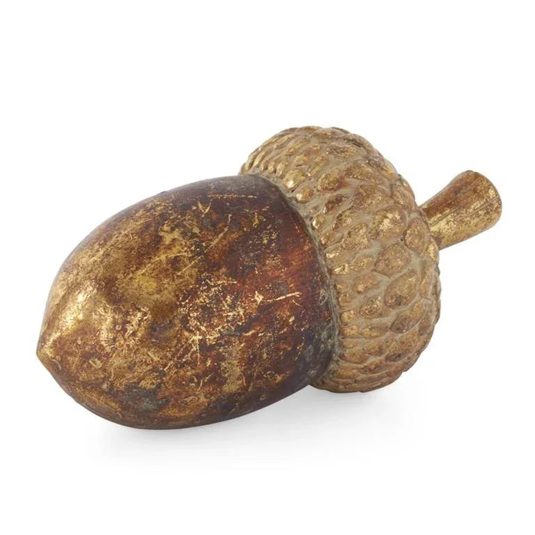 Gold & Bronze Textured Resin Acorn 7.25" - Marcel’s Culinary Experience