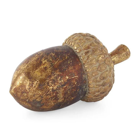 Gold & Bronze Textured Resin Acorn 7.25" - Marcel’s Culinary Experience