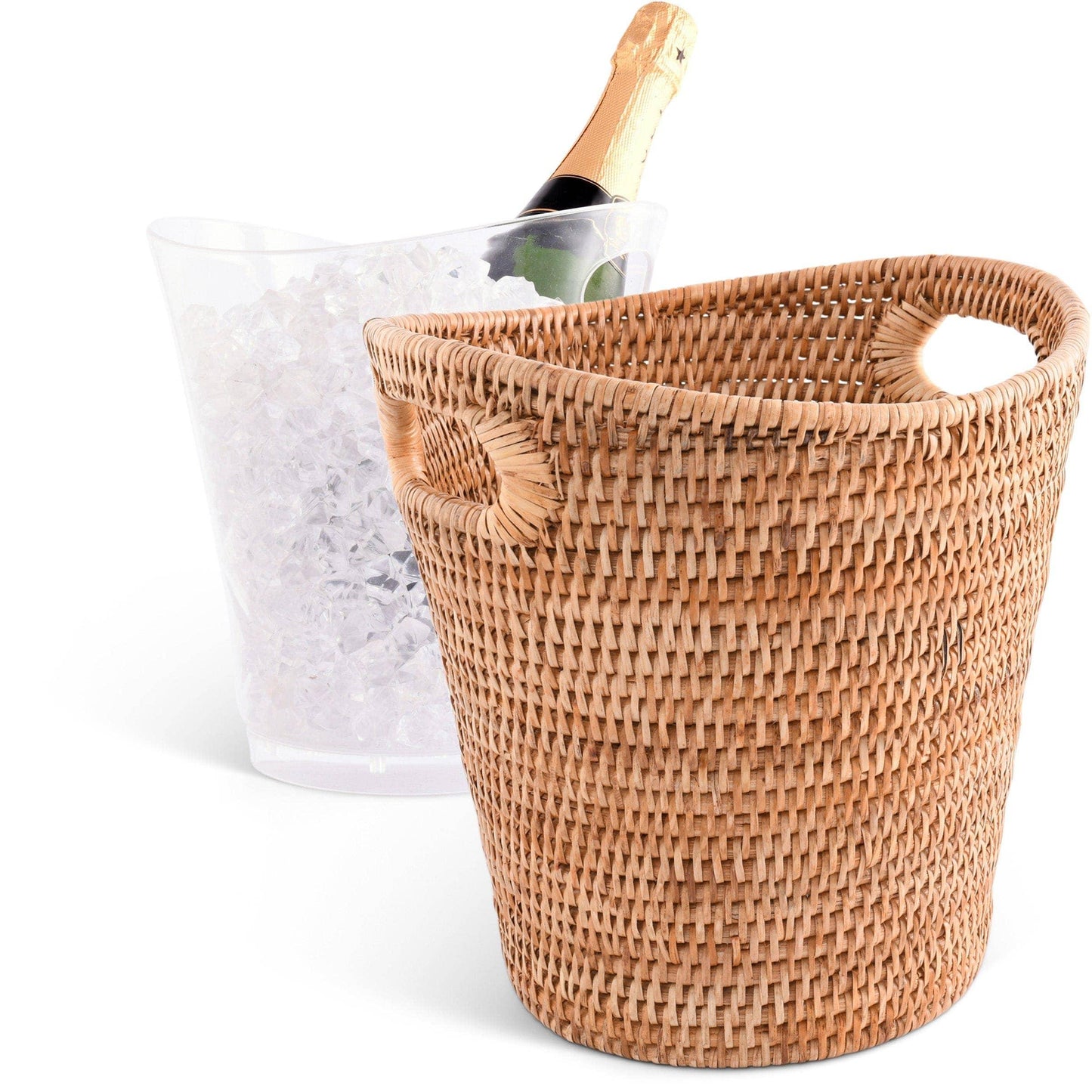 Vagabond House Hand Woven Rattan Wicker Champagne Bucket / Ice Bucket - Marcel’s Culinary Experience