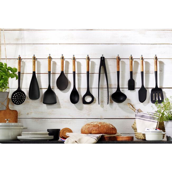 STAUB Silicone Skimming Ladle with Acacia Wood Handle