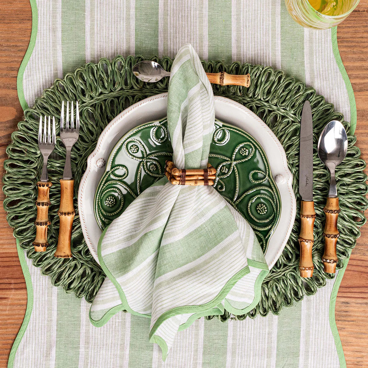 Juliska Straw Loop Oval Placemat Seagrass - Marcel’s Culinary Experience