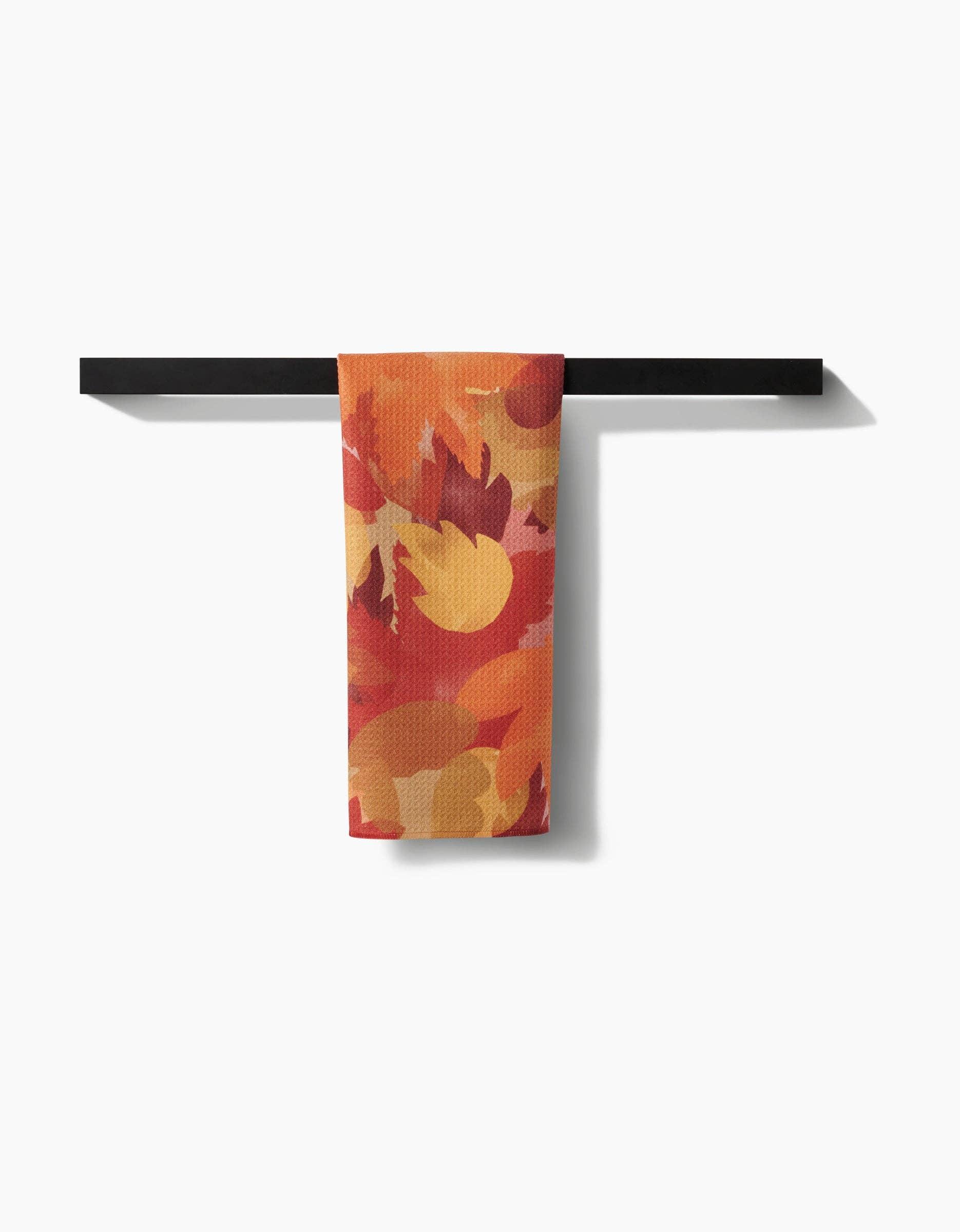 Geometry Watercolor Fallen Leaves Tea Towel - Marcel’s Culinary Experience