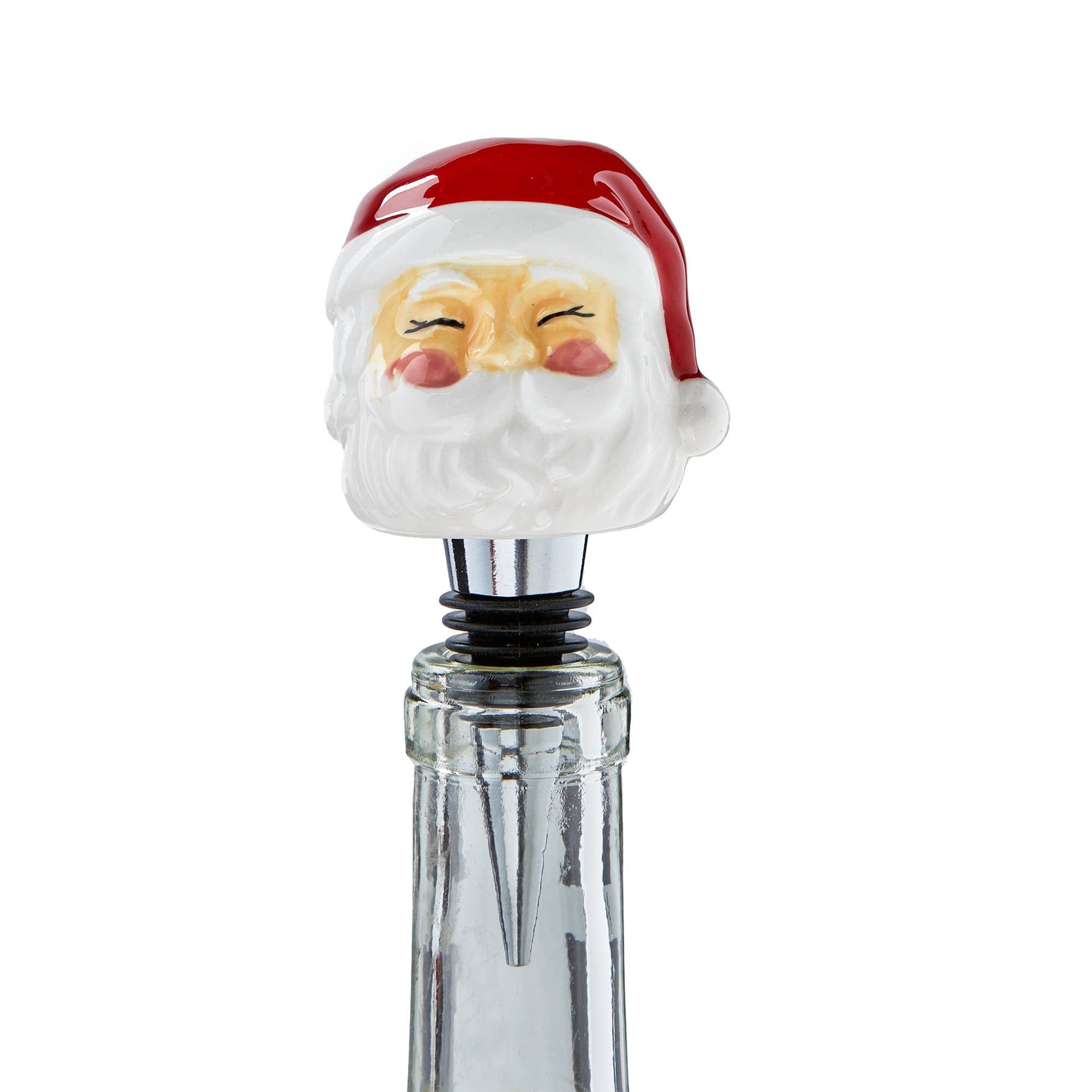 Christmas Vintage Santa Bottle Stopper, Bar, Multi