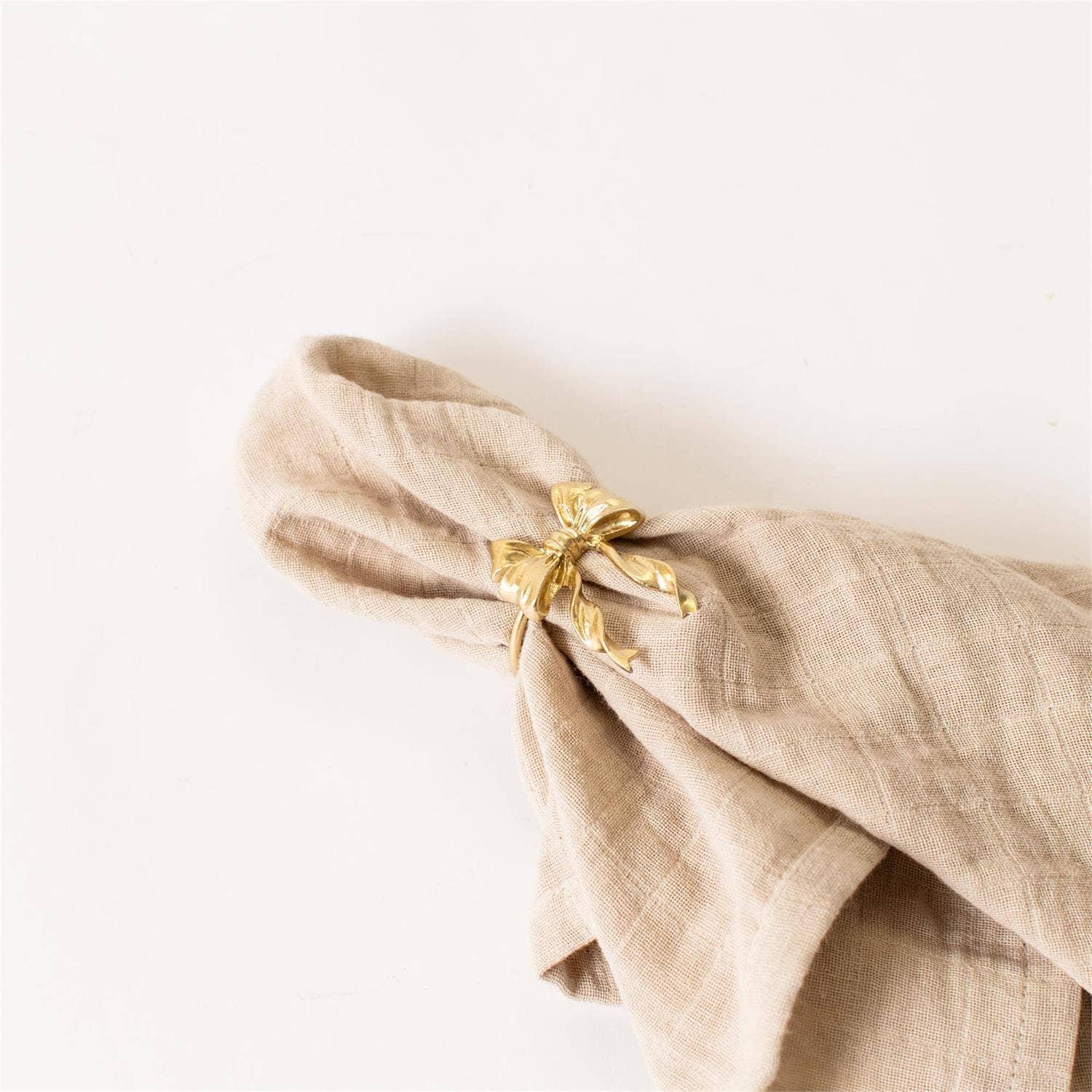 Napkin Ring - Gold Finish Bow - Marcel’s Culinary Experience
