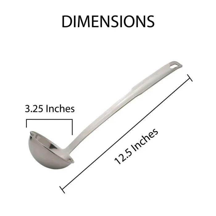 Stainless Steel Ladle, 12.5in - Marcel’s Culinary Experience