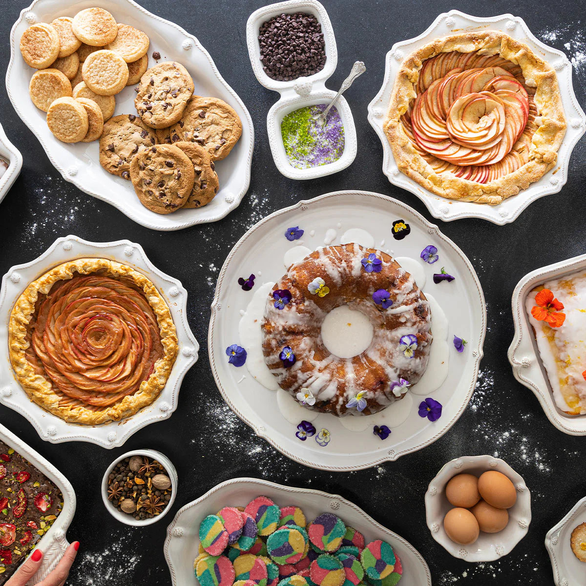 Juliska Berry & Thread 14" Hostess Tray -Whitewash - Marcel’s Culinary Experience