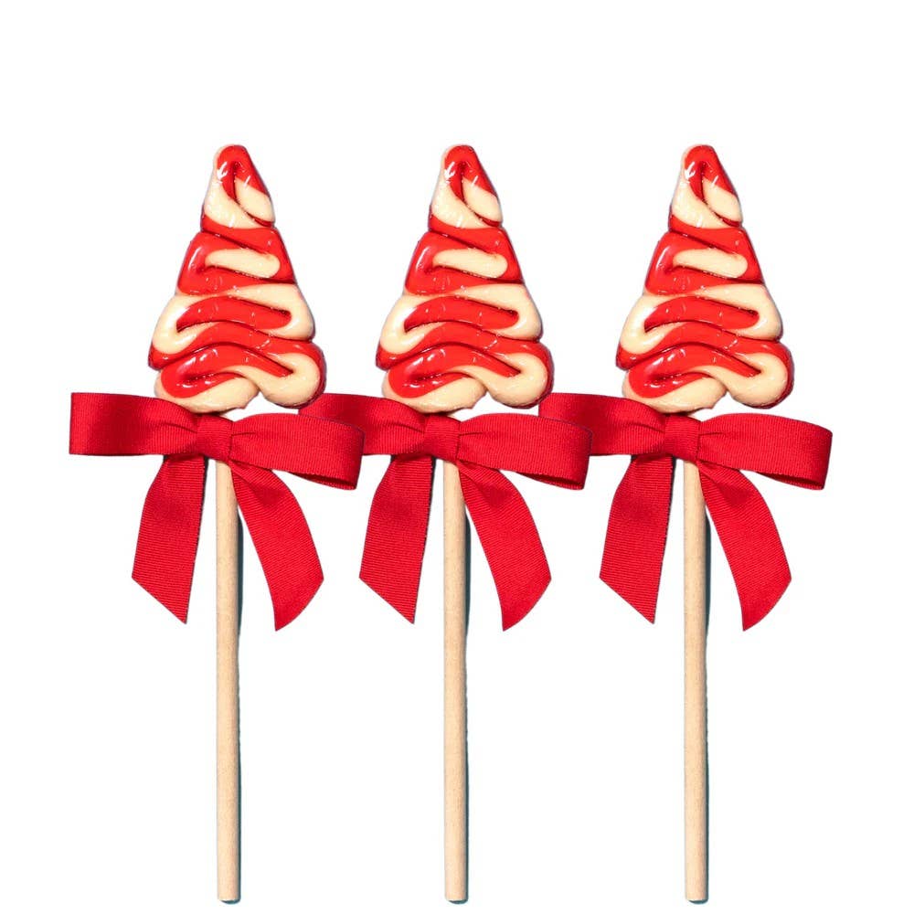 Organic Holiday Tree Lollipops - Peppermint